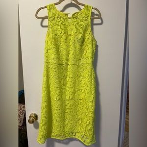 J Crew Lace Party Dress - Neon yellow!!
